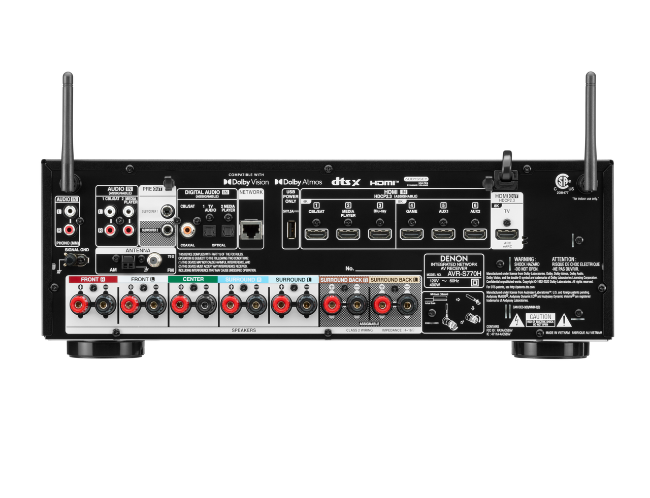 Denon AVR-S770H 8K 7.2 Channel AV Receiver