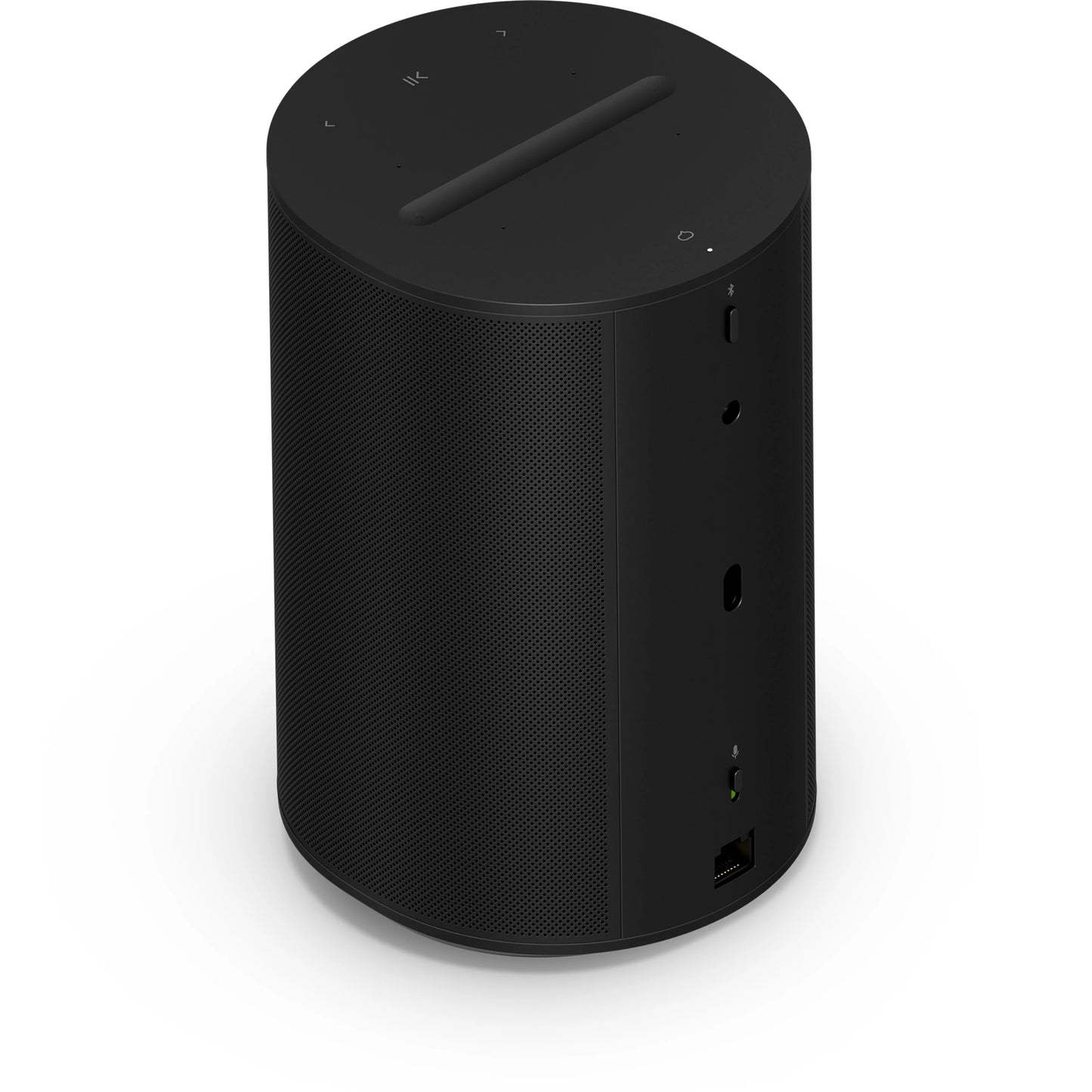 Era 100 Pro black speaker showcasing design and connectivity features for professional audio solutions.
