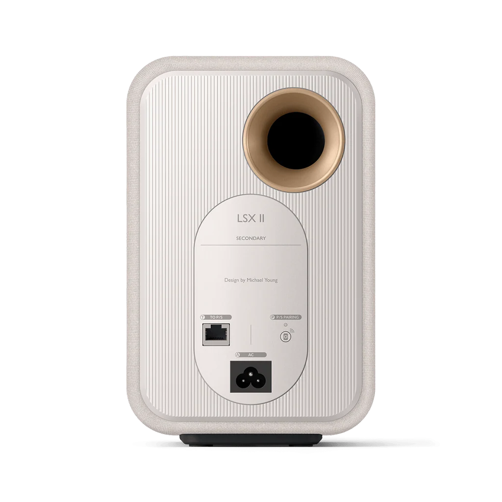 White speaker with 'LSX II' branding on a white background
