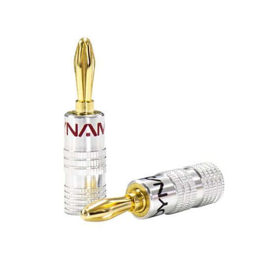 Dynamix - Banana Plugs Gold Plated with Alloy Jacket - Pair
